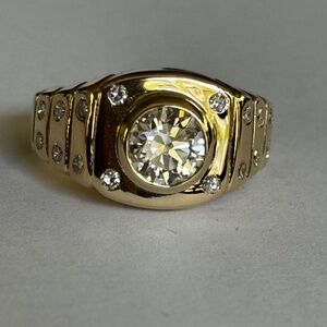 Diamond mens ring